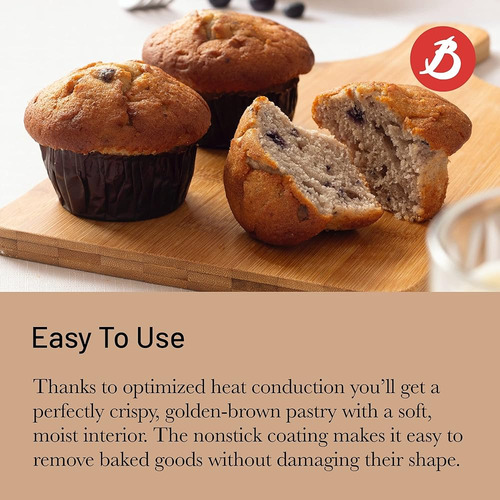 Molde Antiadherente De Buyer Para 12 Muffins Y Cupcakes