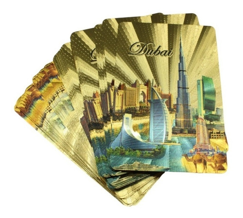 Baraja Dorada Poker Gold Dubai Cartas Luxury