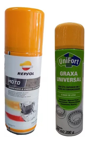 Repsol Degreaser & Engine Cleaner +  Unifort Graxa Universal