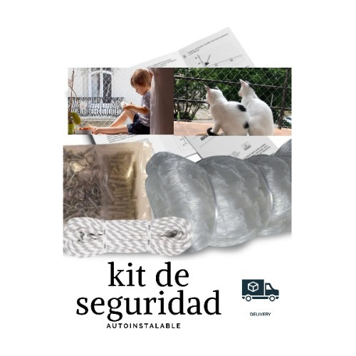 Red De Seguridad  Kit Completo 3 X 2 Mts