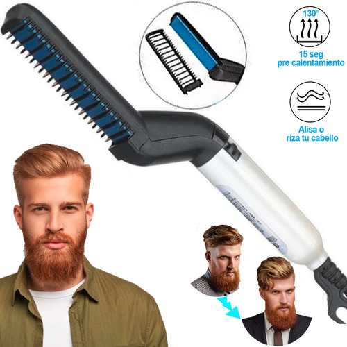 Plancha Barba Alisador Cepillo Electrico Barberia Electrico