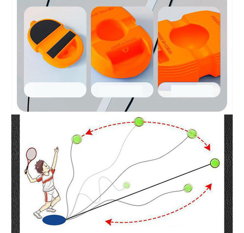 Raqueta De Tenis Para Entrenador De Bola Y Base De 53 Cm.