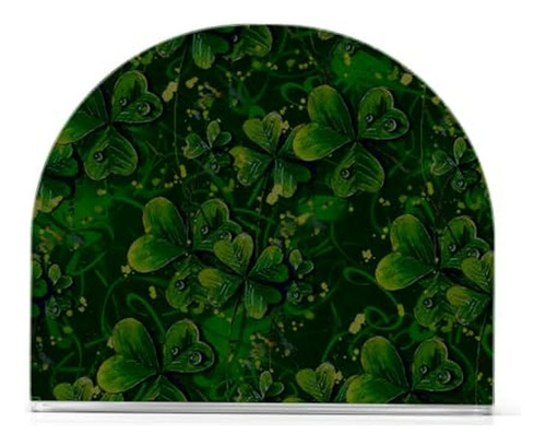Portanapelas Acrílico - Decorativo - Cuatro Hojas Verde