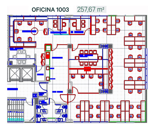 Arriendo Oficina Habilitada De 255,36 M2, Metro Pedro De Val