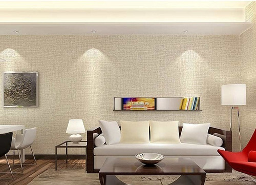 Imagen 2 de 5 de Papel Adhesivo Rustico Lino Beige Mate 60cm Ancho/metro