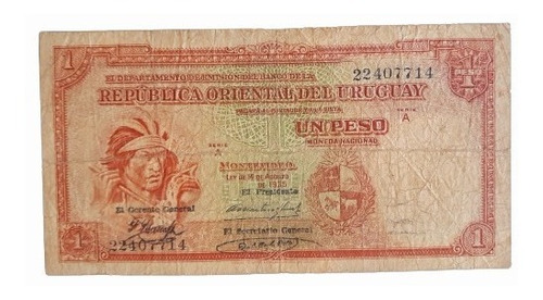 Billete Antiguo 1 Peso De 1935 Pick-28