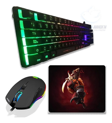 Kit Gamer 3 En 1: Teclado Semi Mecánico + Mouse Gamer + Pad