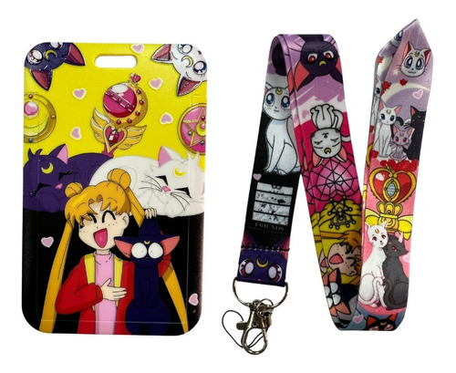 Porta Credencial Con Lanyard Sailor Moon Kb50