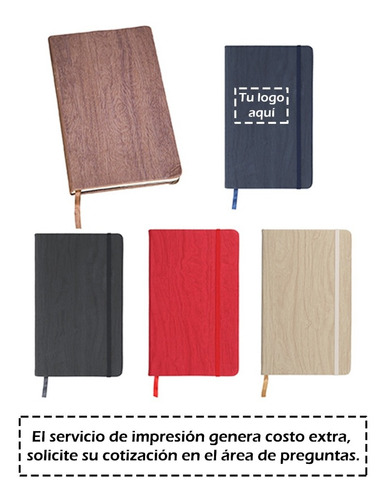 Imagen 4 de 10 de Libreta Con Pasta Texturizada Y Banda Elástica