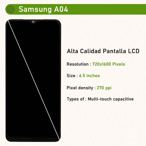 Para Samsung A04 Sm-a045f Pantalla Táctil Lcd Con Marco