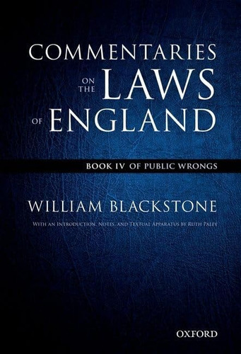 Libro: The Oxford Edition Of Blackstoneøs: Commentaries On