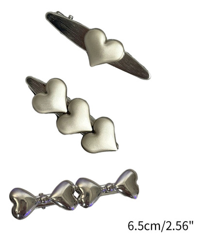 (b) Pinzas Para El Cabello Coreanas Con Forma De Corazón En