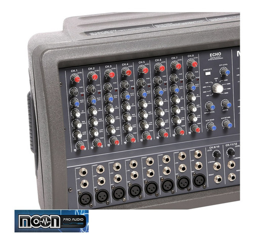Imagen 4 de 5 de Consola Potenciada Mixer Moon M6612 12 Canales 300w Eq-nueva