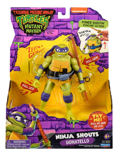 Tortuga Ninja Donatello Deluxe 15cm C/sonido Y Acc Movie