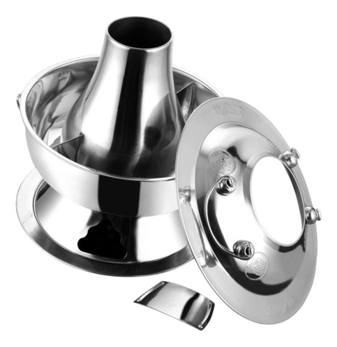 Cobre Olla Shabu Olla Multiusos División Plateada De 30cm