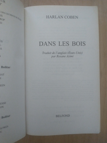 Dans Les Bois - Harlan Coben (Usado)