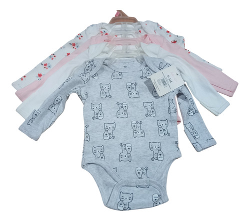Bodys Para Bebés Gris 1-3 M