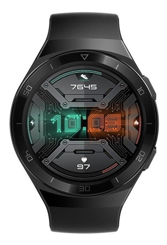Imagen 1 de 4 de Huawei Watch GT 2e 1.39" caja 46mm de metal y plástico black stainless steel, malla graphite black de fluoroelastómero HCT-B19