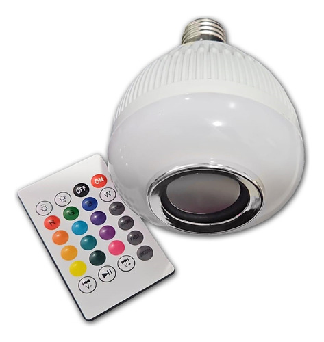 Lâmpada Musical Caixa Som Bluetooth Led Rgb Com Controle Cor da luz Multicolorido 110V/220V