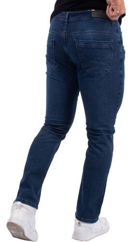 Imagen 3 de 5 de Pantalon Jean Recto Hombre Rígido Premium