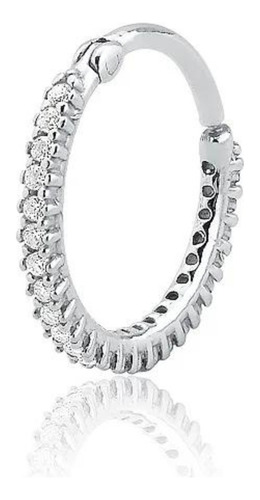 Piercing De Prata 925 Conch Argola Mamilo Click 12mm Clicker Cor Prateado