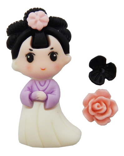 Encantadores Dijes Kawaii Geishas De 3cm Alt Decoracion Uñas