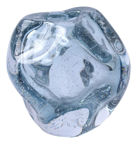 Vaso De Vidro Transparente Azulado G