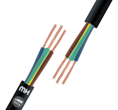 Cable Tipo Taller Mh Negro 3x1.5 Mm² X 100 Mts Normalizado