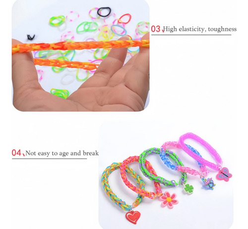 Kit De 1500 Piezas Para Hacer Pulseras Con Bandas Elásticas
