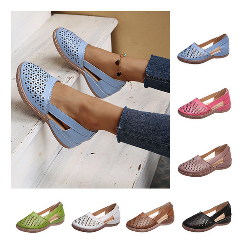 New.. Sandalias Cuña Punta Cerrada Zapatos Enfermera For