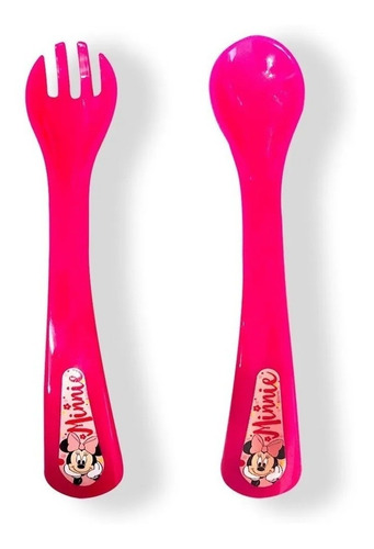 Imagen 6 de 8 de Set Plato Y Cubierto P/ Comer Bebé Mickey Minnie Disney Baby