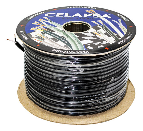 Cable Vulcanizado Flexible Bipolar 18awg 2x18vn-f Celapsa 