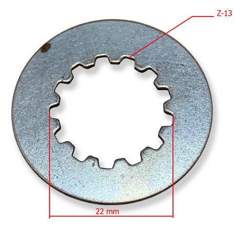 Arandela Seguro Piñon Moto 13 Estrias 22 Mm Argentina