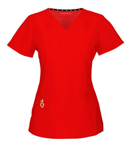 Top De Uniforme Clínico Rojo Heartsoul Matrona 20971