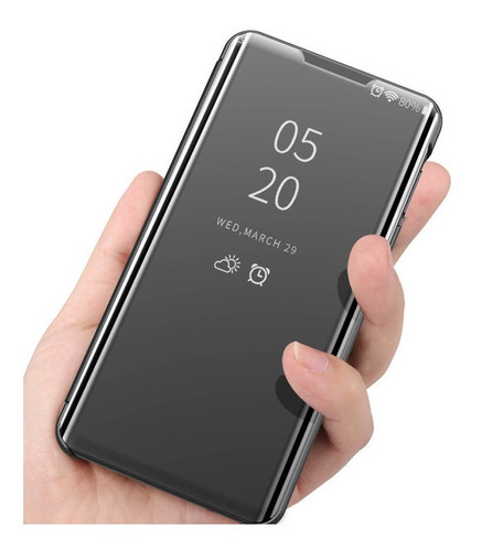 Funda For Samsung Galaxy Mirror Case Con Soporte Color Negro Samsung S8
