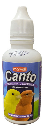 Tónico Canto Para Aves 40 Ml. Restaurar Canto, Celo Enmachos