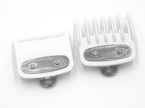 Kit Peines Medios Clips Wahl Premium No 1 1/2 Y 1/2 Blanco