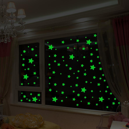 Adhesivos De Pared Iuminosas Estrellas Decoración Para