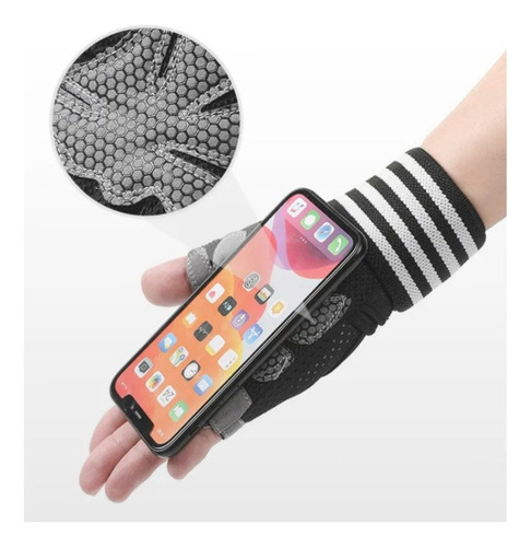 1 Par De Guantes De Ejercicio Con Pulsera Antideslizante