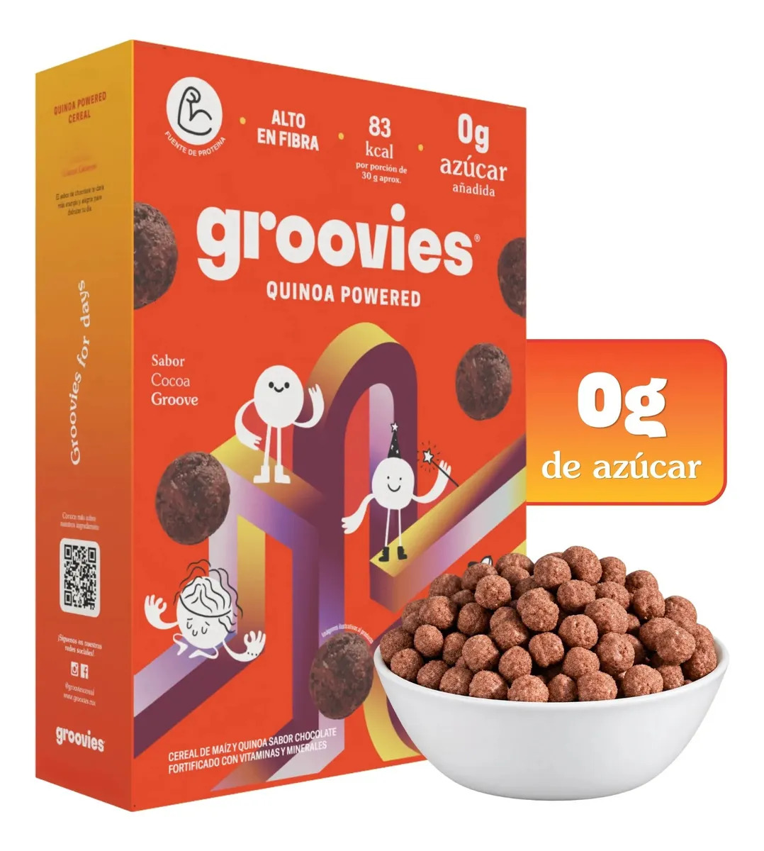 Cereal Groovies Cocoa Groove con Quinoa Sabor Chocolate de 250 g