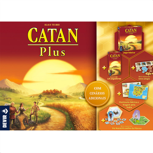 Catan Plus Big Box Jogo De Tabuleiro Nova Edição Português