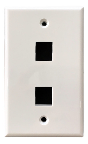 Faceplate Placa Rj-45 Tipo Keystone Para 2 Tomas Jack Redes
