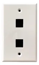 Comprar Faceplate Placa Rj-45 Tipo Keystone Para 2 Tomas Jack Redes