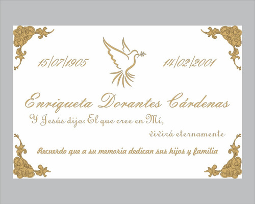 Placas Conmemorativas Interiores/exteriores Con Separadores