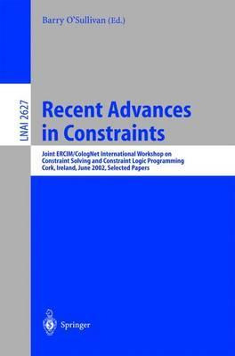 Libro Recent Advances In Constraints : Joint Ercim/cologn...