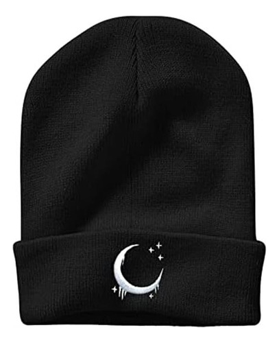 Gorro De Punto Con Bordado Gótico De Luna Para Hombres Y Muj