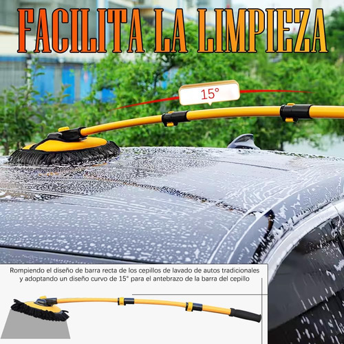 Cepillo Para Polvo De Lavado Para Auto Coche Con Mango Largo