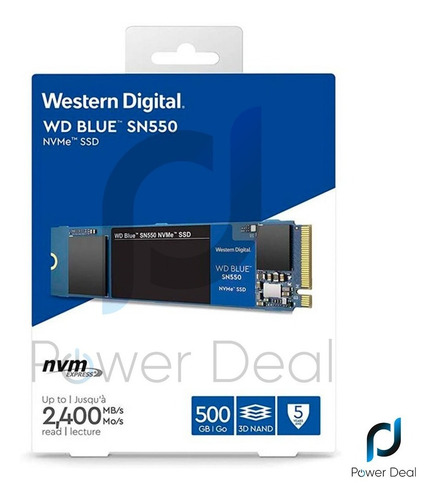 Disco Solido Ssd M2 Nvme 500gb Western Blue Sn550 Wd @pd