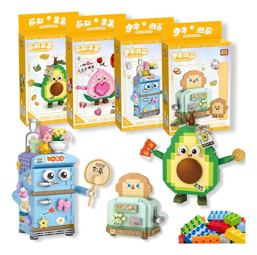 Bloques P/ Armar En Forma De Fruta/electrodomestico Animado Cantidad De Piezas 360 Versión Del Personaje 8