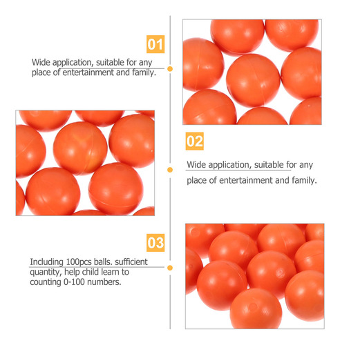 100 Bolas De Plástico De Colores Para Niños, Bolas Educativa